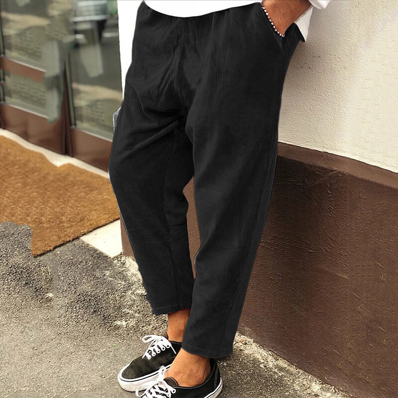 Pantalones casuales de canalé para hombre - Oeste