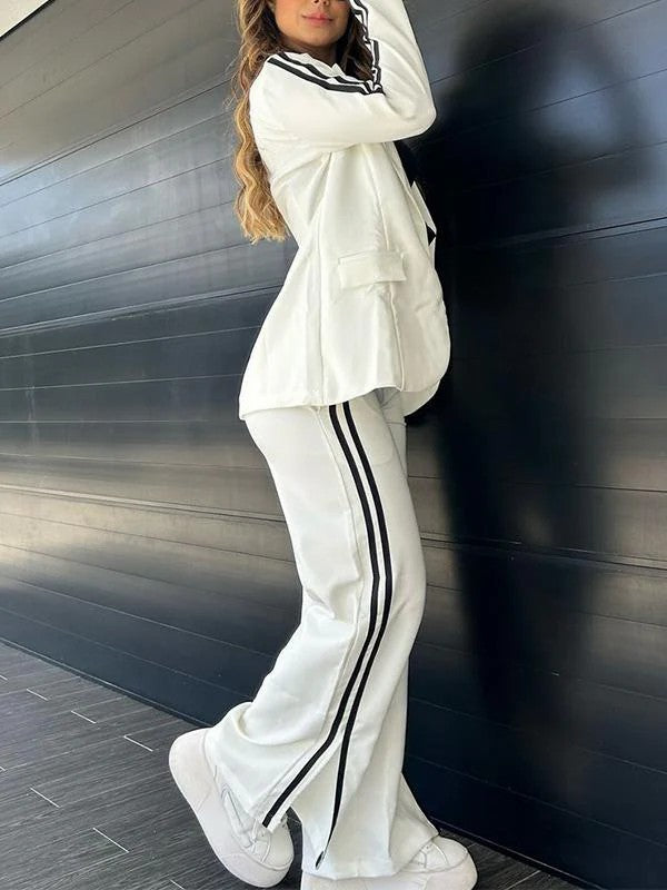 Robe style Isabelle avec col à revers et pantalon large