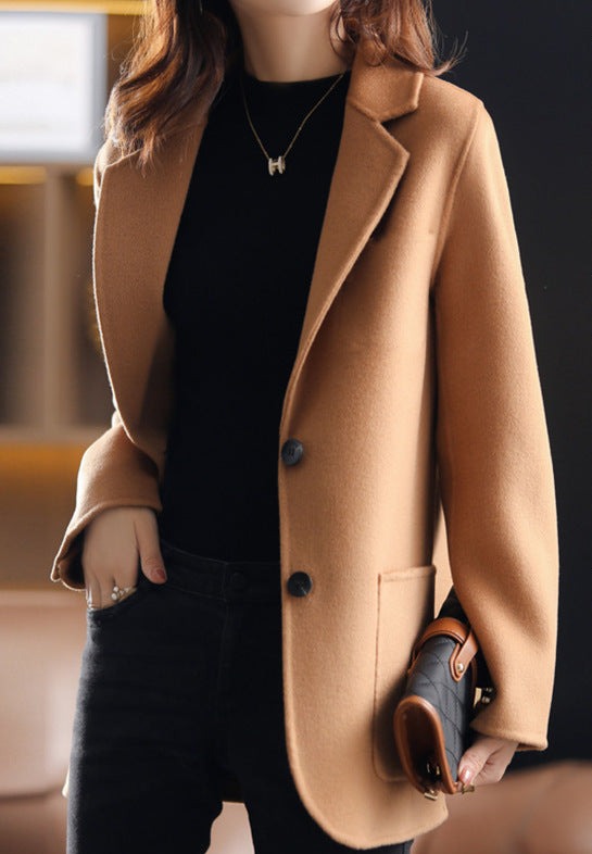 Doris - Blazer de tweed grueso para mujer para otoño e invierno