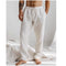 Pantalon en lin pour homme, coupe confortable, léger et respirant