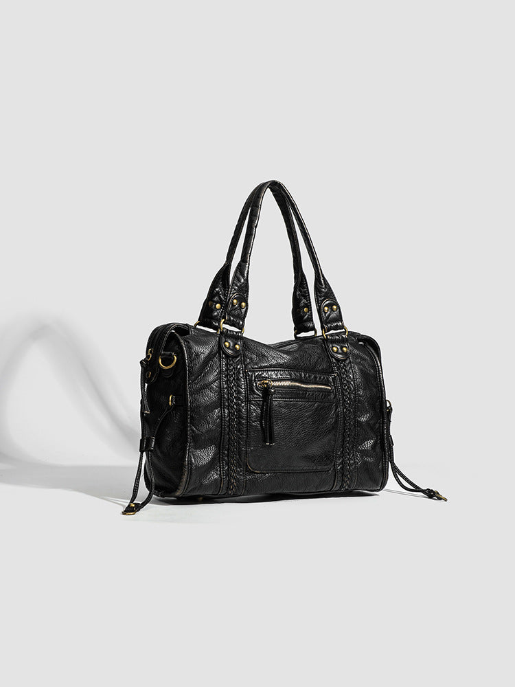 Raquel - Sac à main pour l'école avec bandoulière en cuir rigide