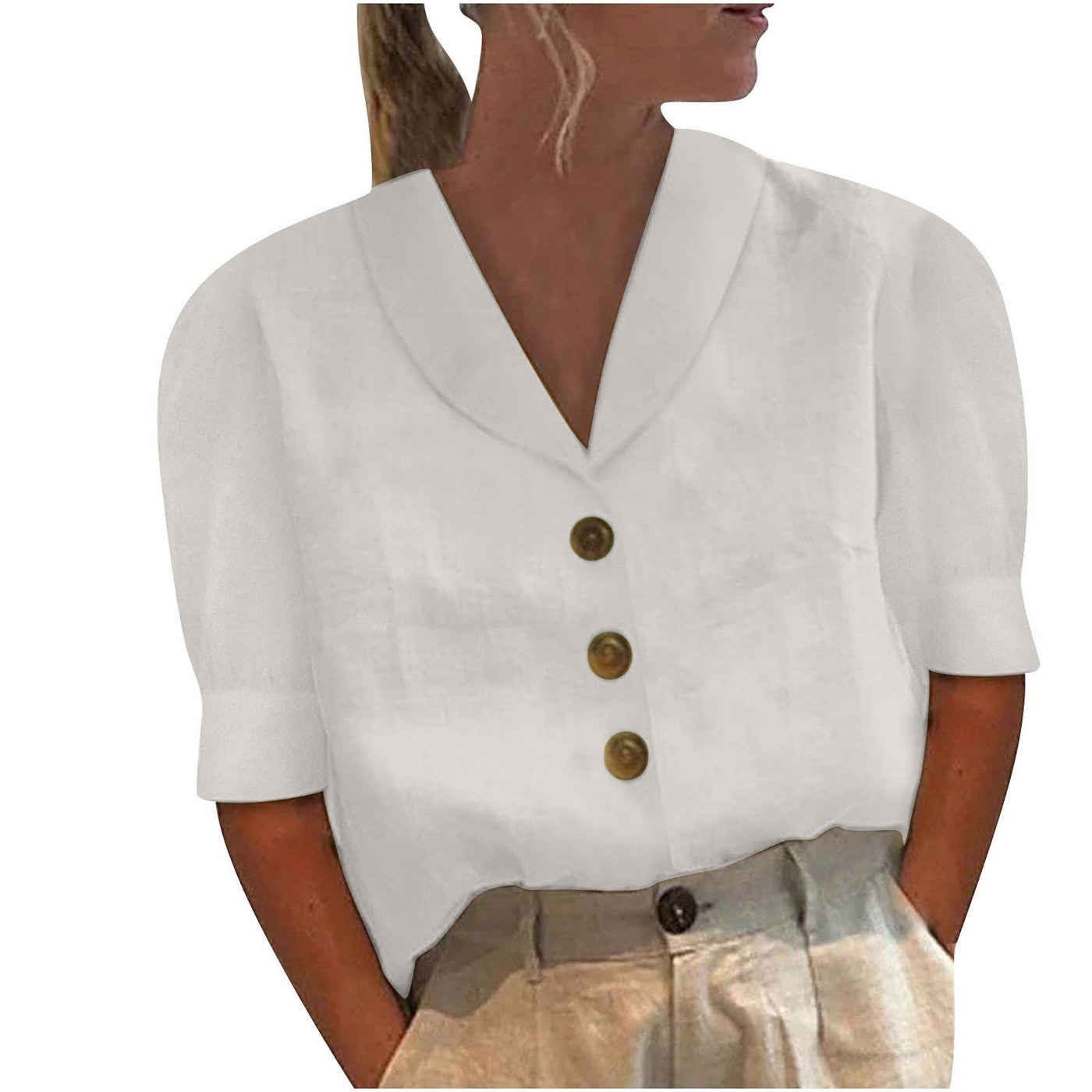 Lily - Top avec col et boutons
