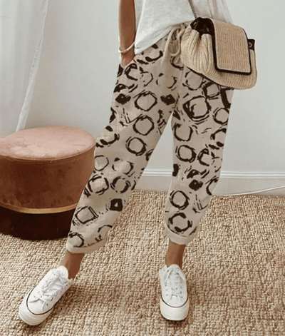 RIVE - Pantalones elegantes de algodón y lino