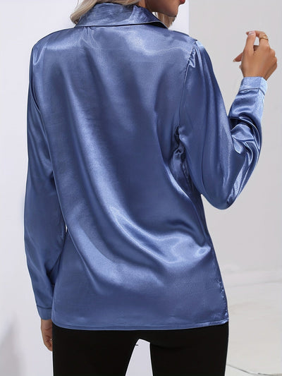 Odalinde - Chemisier élégant en satin pour femme