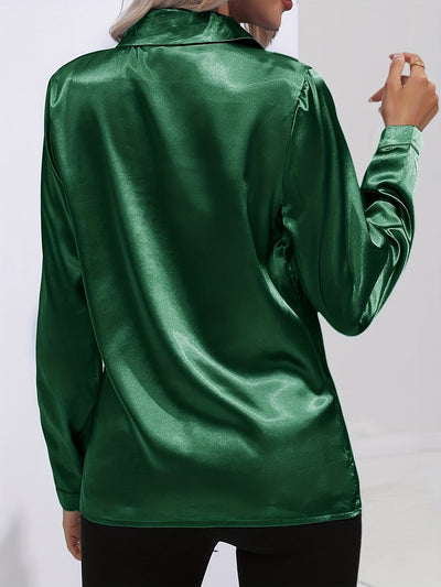 Odalinde - Chemisier élégant en satin pour femme