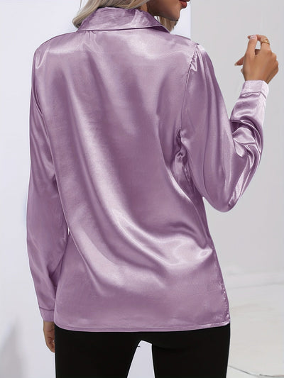Odalinde - Chemisier élégant en satin pour femme
