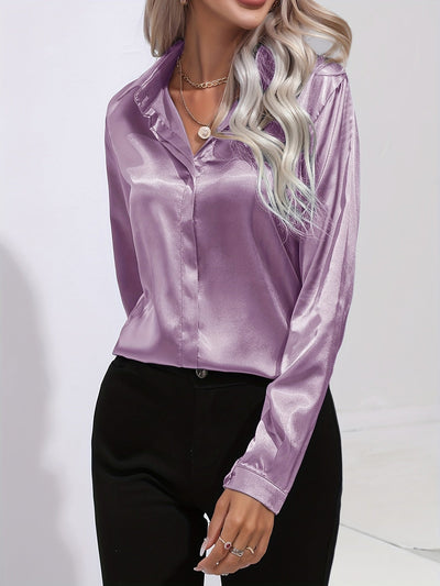 Odalinde - Chemisier élégant en satin pour femme