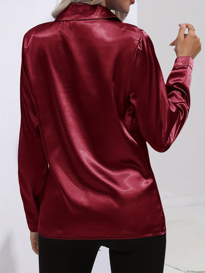 Odalinde - Chemisier élégant en satin pour femme