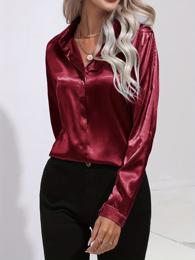 Odalinde - Chemisier élégant en satin pour femme