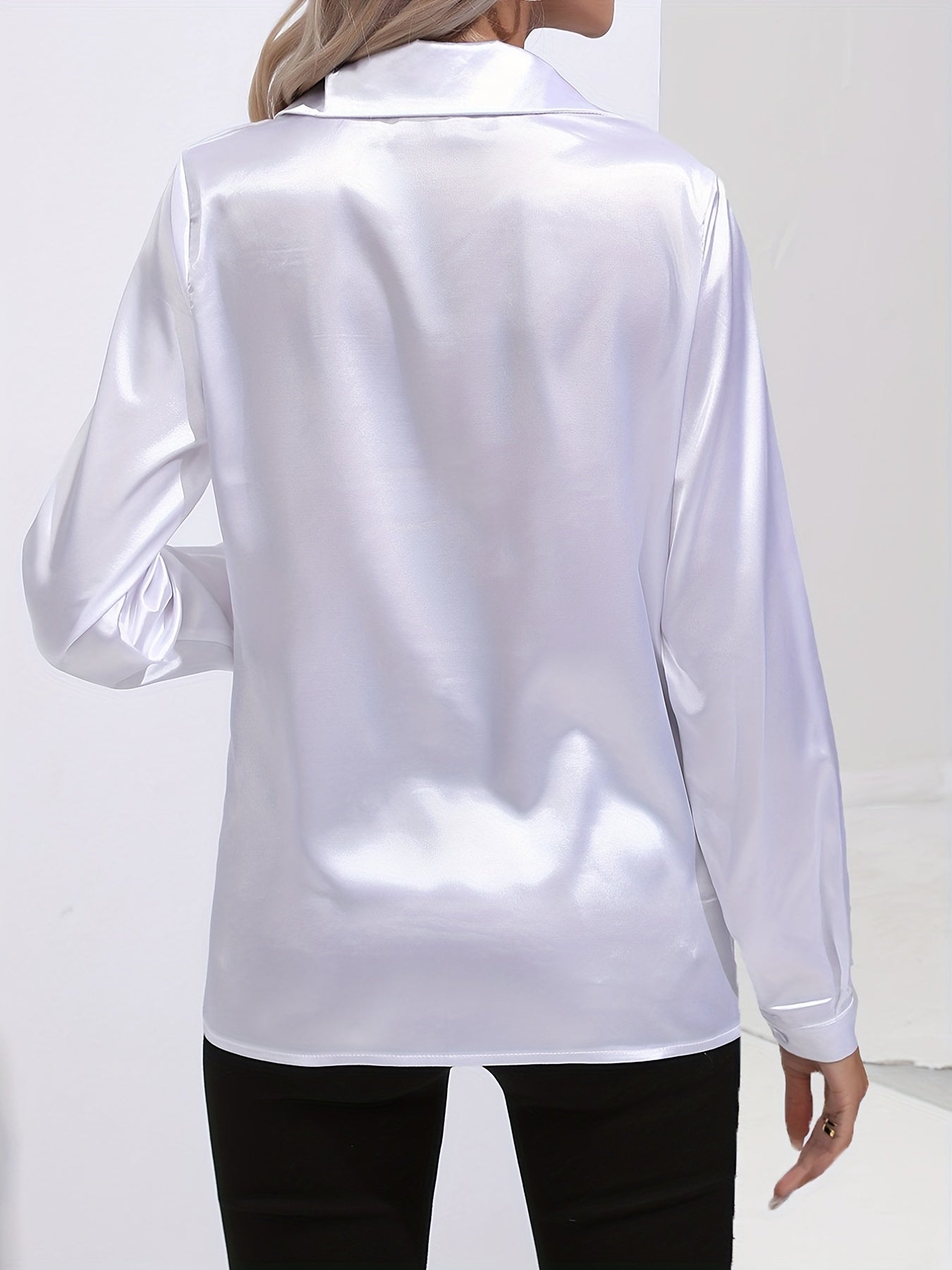 Odalinde - Chemisier élégant en satin pour femme