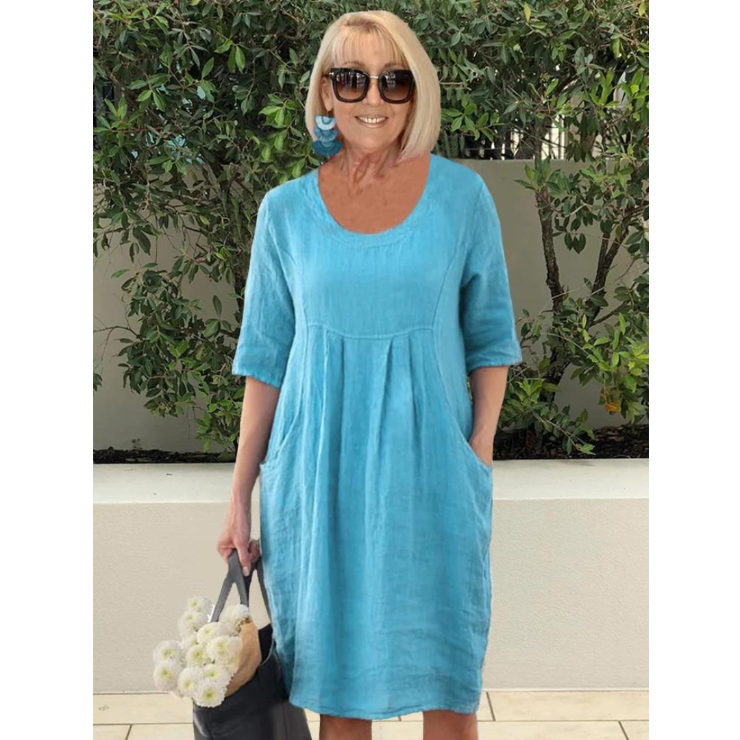 Hannelore - Vestido elegante de talla grande con bolsillos