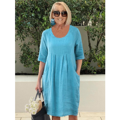 Hannelore - Vestido elegante de talla grande con bolsillos