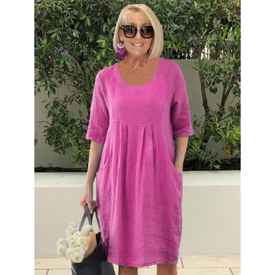 Hannelore - Vestido elegante de talla grande con bolsillos