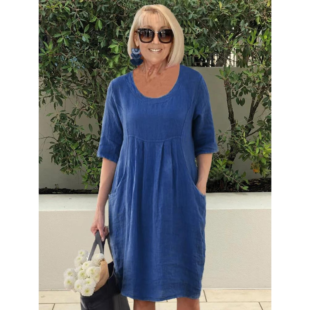 Hannelore - Vestido elegante de talla grande con bolsillos