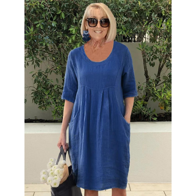 Hannelore - Vestido elegante de talla grande con bolsillos