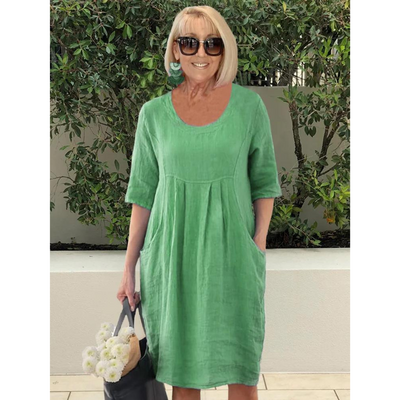Hannelore - Vestido elegante de talla grande con bolsillos