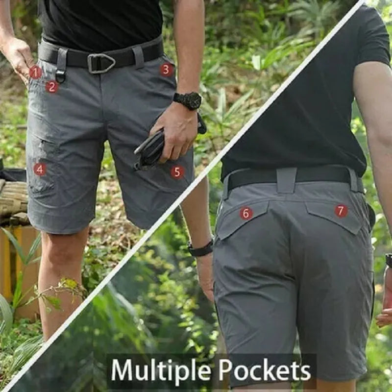Alex - Shorts multibolsillos + cinturón gratis