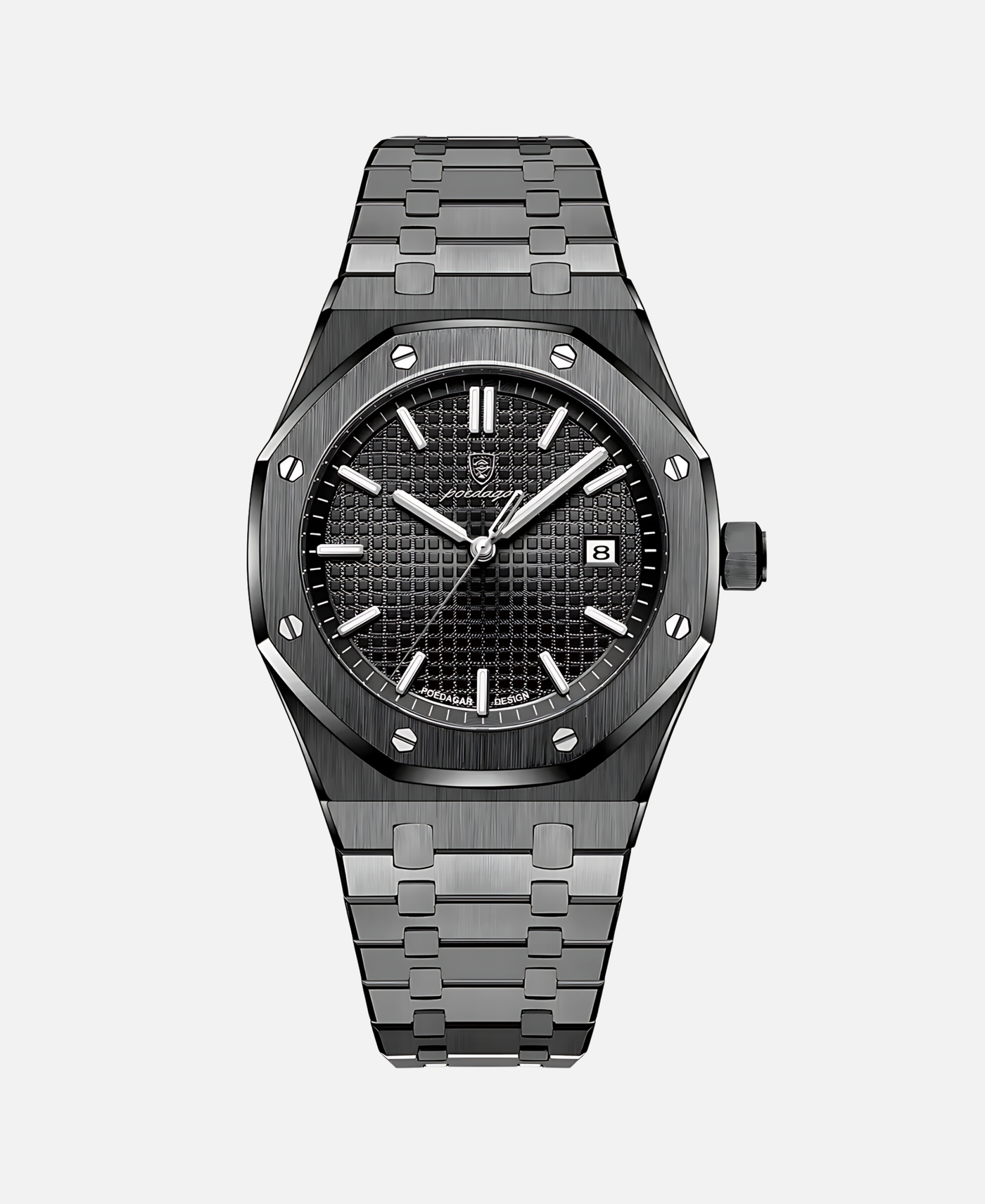 Elegante orologio da polso da uomo da 41 mm con cassa in acciaio inossidabile