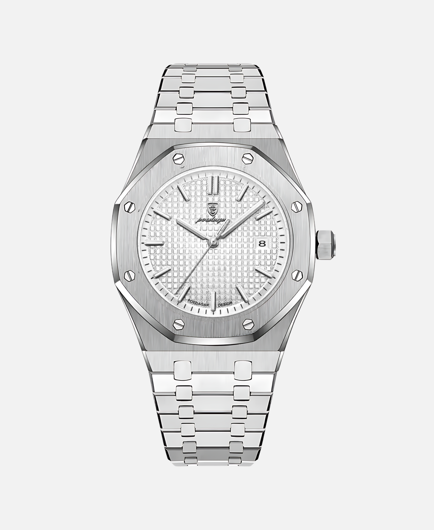 Elegante orologio da polso da uomo da 41 mm con cassa in acciaio inossidabile