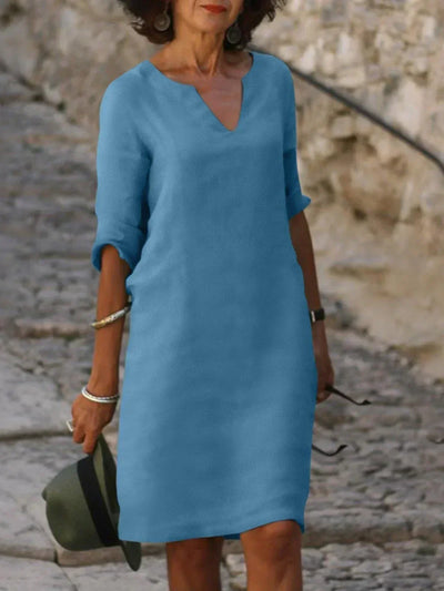Josette | Robe élégante à col en V