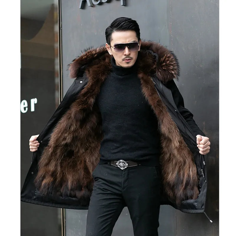 Nilo - Chaqueta de invierno con forro de piel para hombre