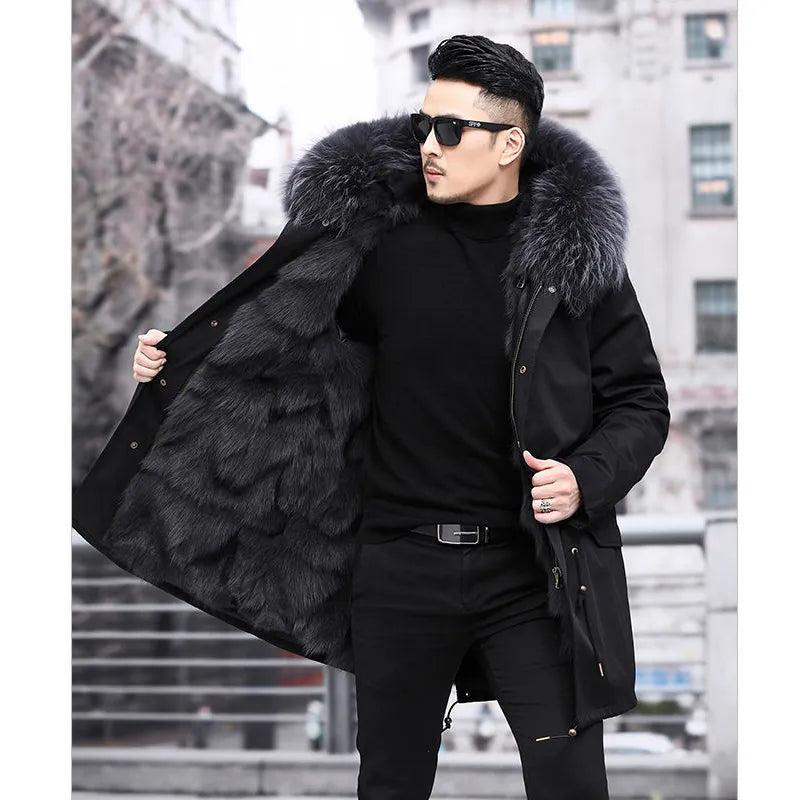Nilo - Chaqueta de invierno con forro de piel para hombre