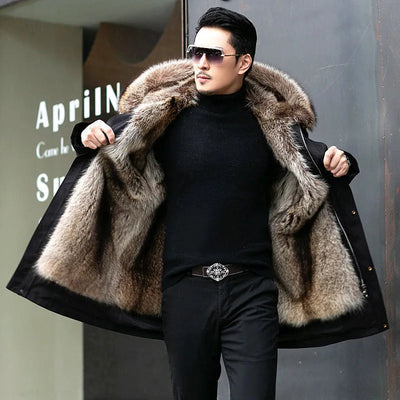 Nilo - Chaqueta de invierno con forro de piel para hombre