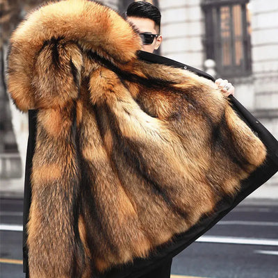 Nilo - Chaqueta de invierno con forro de piel para hombre