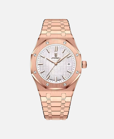 Elegante orologio da polso da uomo da 41 mm con cassa in acciaio inossidabile