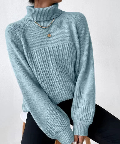 Blaire - Maglia a collo alto in maglia calda da donna