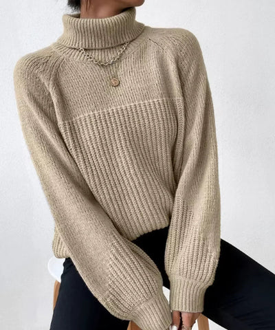 Blaire - Maglia a collo alto in maglia calda da donna