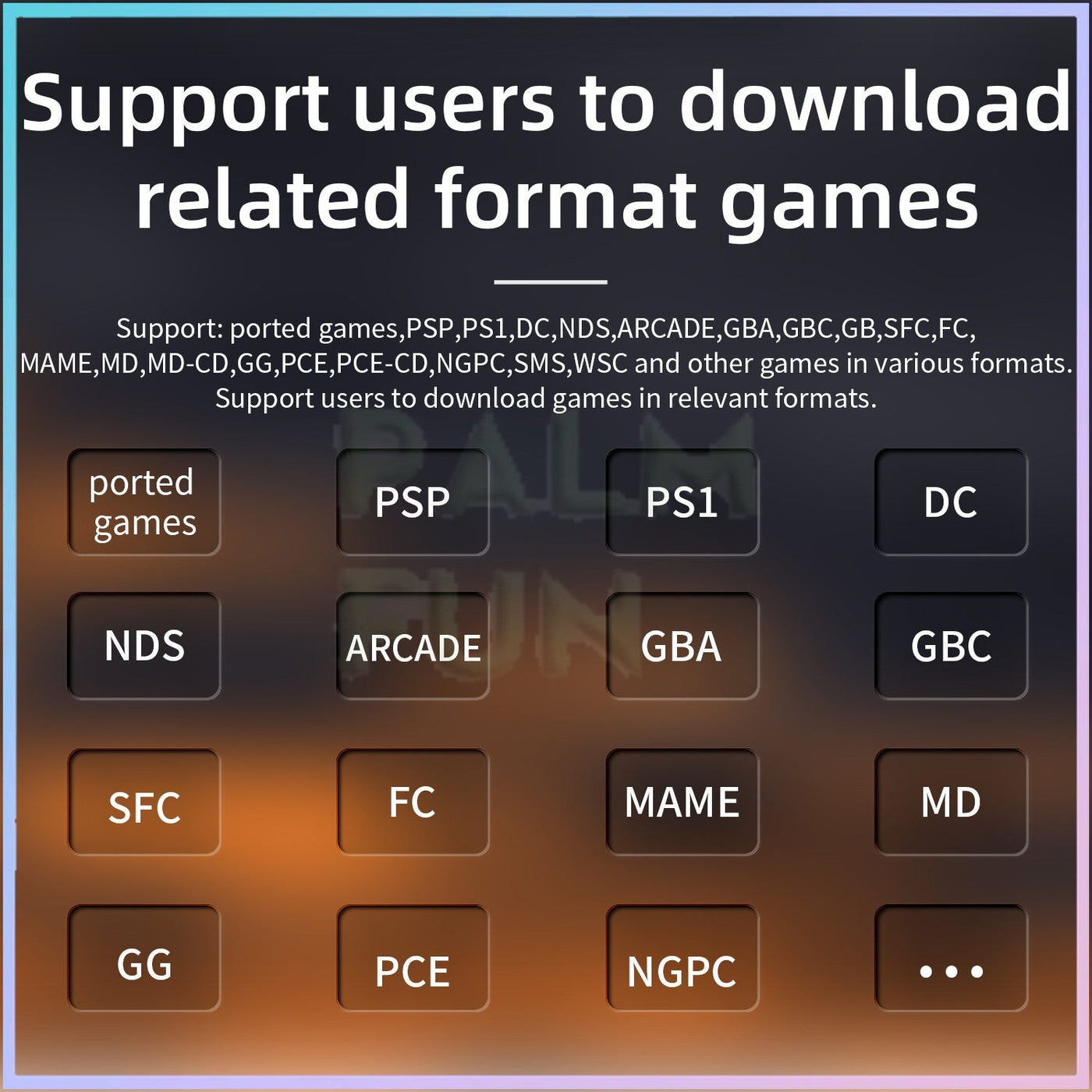 Console portable rétro - Écran IPS 3,5", système d'exploitation Linux