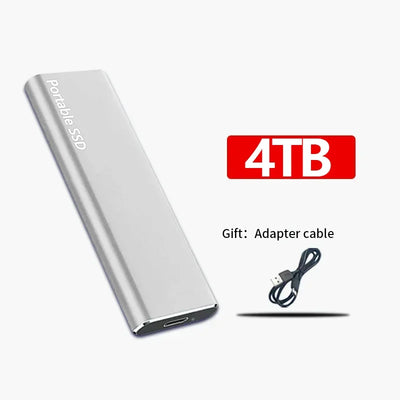 Disco duro externo SSD rápido, moderno y compacto: 128 TB, 16 TB, 4 TB y 1 TB