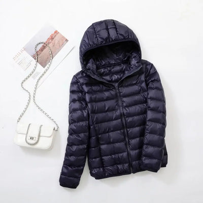 Veste à la baisse des femmes avec capuche
