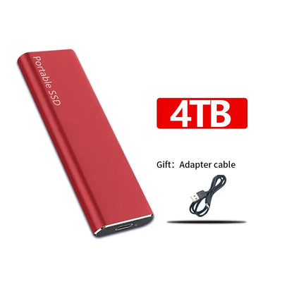 Disco duro externo SSD rápido, moderno y compacto: 128 TB, 16 TB, 4 TB y 1 TB
