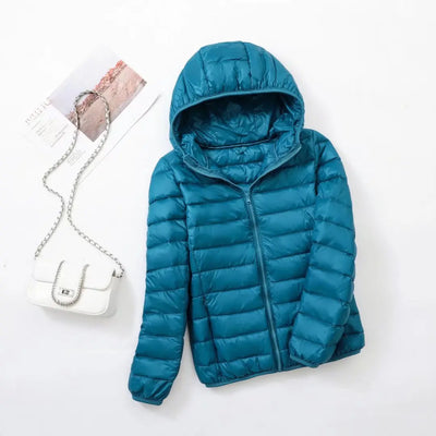 Veste à la baisse des femmes avec capuche
