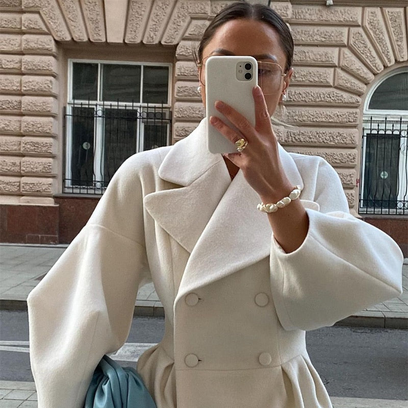 Moretti - Chaqueta corta de invierno vintage para mujer
