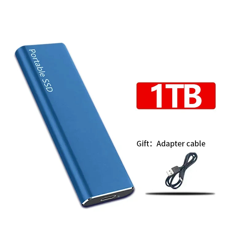 Disco duro externo SSD rápido, moderno y compacto: 128 TB, 16 TB, 4 TB y 1 TB