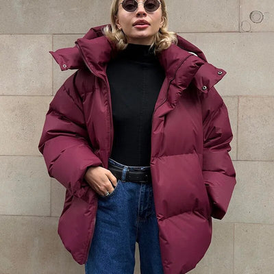 Avelena - Elegante giacca oversize con cappuccio