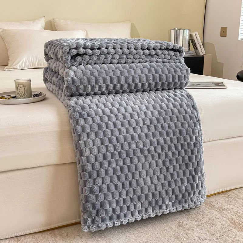 Couvre-échecs en velours doux et doux - couverture confortable et couvre-lit pour les adultes, les enfants et les animaux domestiques