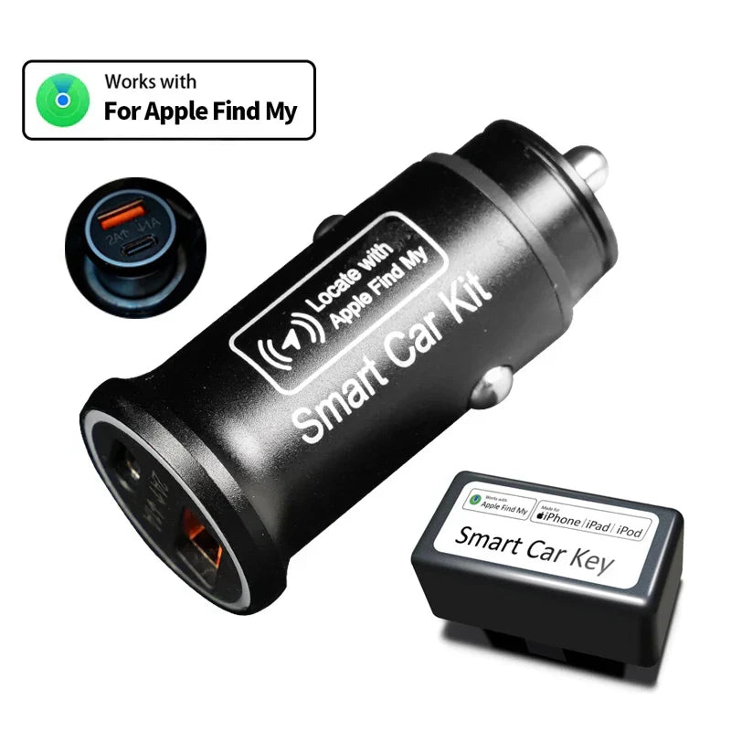 Tracker GPS OBD intelligente per auto - tracciamento del veicolo in tempo reale con funzione di ricarica e integrazione Apple Find My