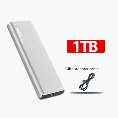 Disco duro externo SSD rápido, moderno y compacto: 128 TB, 16 TB, 4 TB y 1 TB