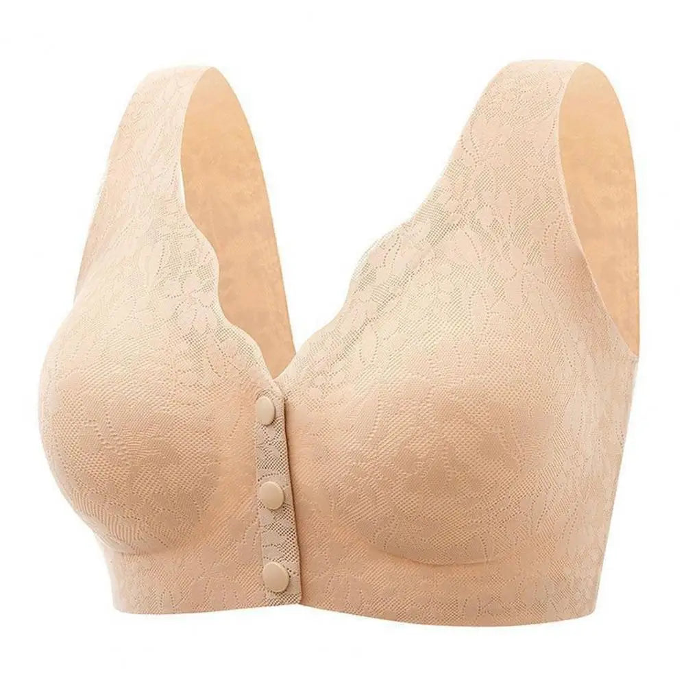 Ruth - Soutien-gorge en dentelle pour femme avec fermeture sur le devant et bretelles larges