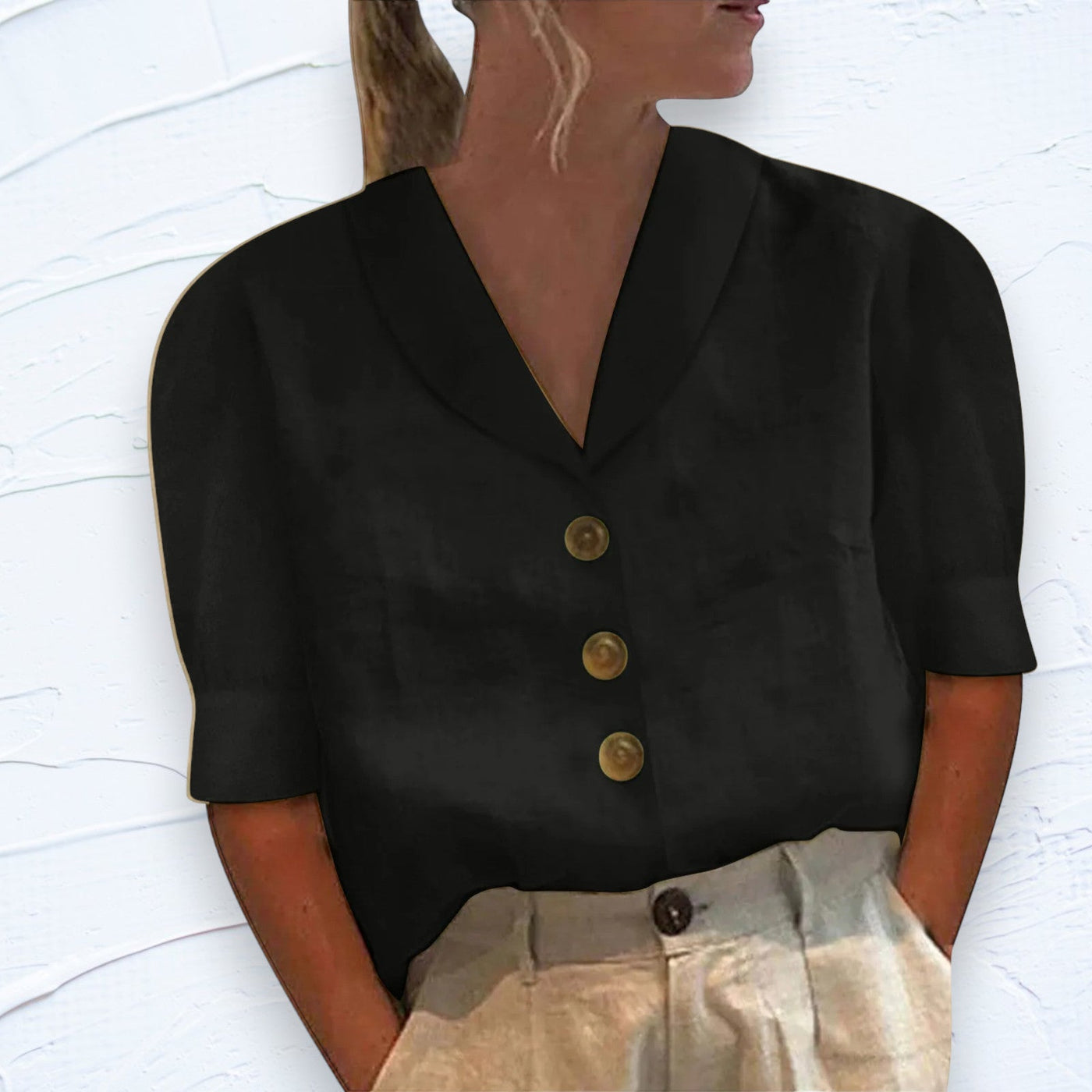 Lily - Top avec col et boutons