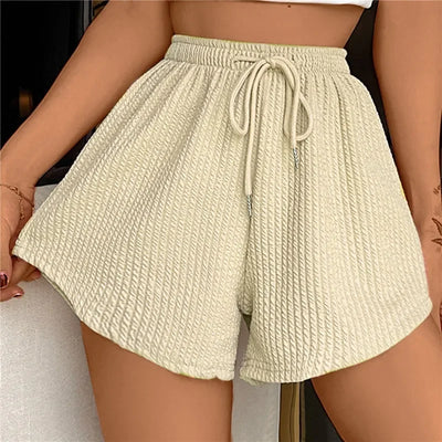Noor - Pantaloncini con coulisse e gamba larga