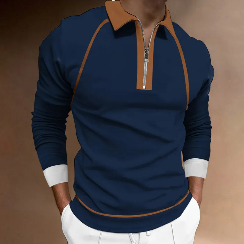 Polo con cremallera para hombre