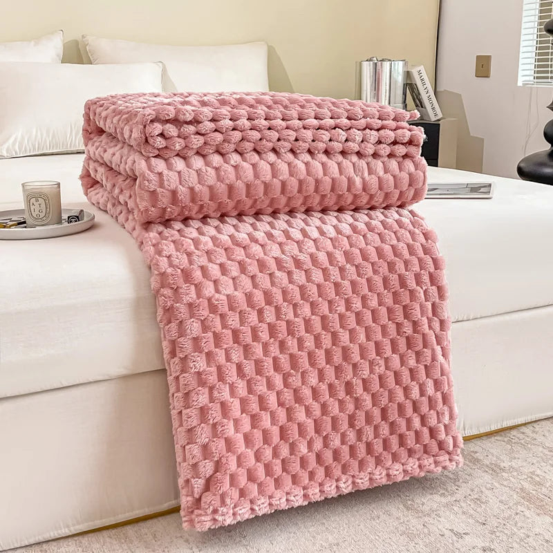 Couvre-échecs en velours doux et doux - couverture confortable et couvre-lit pour les adultes, les enfants et les animaux domestiques