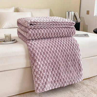 Couvre-échecs en velours doux et doux - couverture confortable et couvre-lit pour les adultes, les enfants et les animaux domestiques
