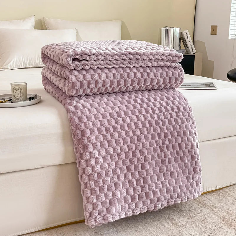 Couvre-échecs en velours doux et doux - couverture confortable et couvre-lit pour les adultes, les enfants et les animaux domestiques