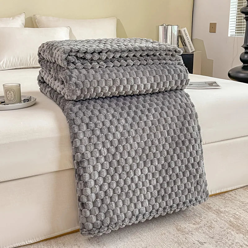 Couvre-échecs en velours doux et doux - couverture confortable et couvre-lit pour les adultes, les enfants et les animaux domestiques